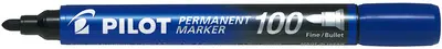 PILOT Marqueur permanent 100, pointe ogive, bleu