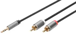 DIGITUS Câble adaptateur audio stéréo, jack - RCA, 1,8 m