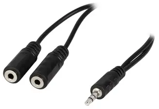 LogiLink Câble audio, jack mâle - 2x jack femelle