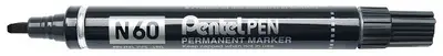 Pentel Marqueur permanent N60, pointe biseautée, noir
