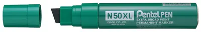 Pentel Marqueur permanent N50XL, pointe biseautée, vert