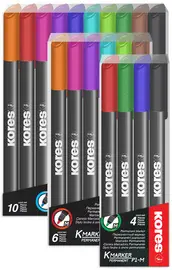 Kores Marqueur permanent "K MARKER FINE", M, assorti
