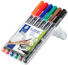STAEDTLER Marqueur permanent 317M Lumocolor, étui de 6