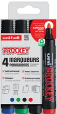 uni-ball Marqueur permanent PROCKEY PM122/4 PF, set de 4
