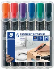 STAEDTLER Marqueur permanent 350 Lumocolor, étui de 6