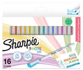 Sharpie Marqueur créatif S-NOTE DUO, carte blister de 16