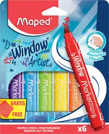 Maped Marqueur pour vitre MARKER'PEPS Window, étui de 6