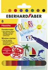 EBERHARD FABER Marqueur pour vitre, étui carton de 8