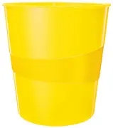 LEITZ Corbeille à papier WOW, en plastique, 15 litres, jaune