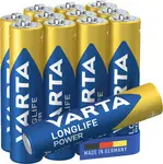 VARTA Pile alcaline Longlife Power, micro (AAA), pack éco