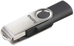 hama Clé USB 2.0 "Rotate", 128 GB, noir/argent