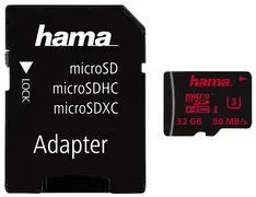 hama Carte mémoire micro SecureDigital HC, classe 3, 64 Go