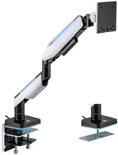 LogiLink Bras support pour écran gaming, noir/blanc