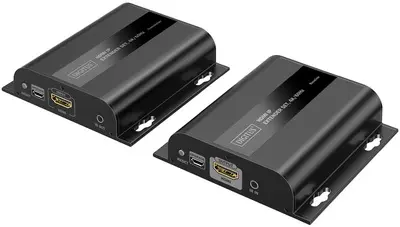 DIGITUS Kit d'extension IP HDMI 4K, Full HD, 120/200 km