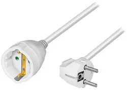 LogiLink Rallonge électrique avec prises terre, 5 m, blanc