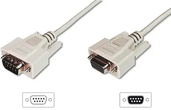 DIGITUS Câble 9 broches Sub-D, mâle - femelle, 10,0 m