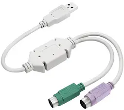LogiLink Câble adaptateur USB-2 x PS/2, longueur: 0,20 m