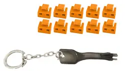 shiverpeaks Bloqueur de port RJ45 avec clé, orange