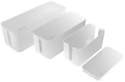 LogiLink Set de boîtes à câbles, 3 tailles, blanc