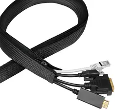 LogiLink Gaine pour câble, 1,0 m, capacité: 35 mm, noir