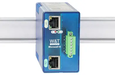 W&T Microwall IO, IP20, boîtier plastique, bleu