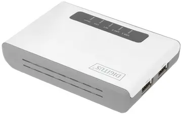 DIGITUS Serveur réseau multifonctions sans fil 2 ports USB