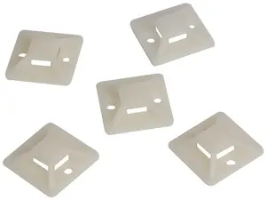 LogiLink Embases autoadhésives, 28 x 28 mm, nature