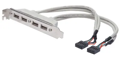 DIGITUS Equerre USB 2.0, 4 x ports USB, 0,25 m