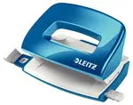 LEITZ Mini perforateur Nexxt 5060, en carton, bleu métallisé