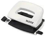 LEITZ Mini perforateur Nexxt 5060, en carton, blanc perle