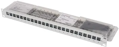 Telegärtner Support de module 19" avec 24 x module AMJ cat.6