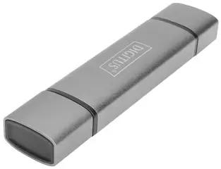 DIGITUS Hub à double lecteur de carte USB-C / USB3.0, OTG