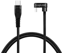 LogiLink Câble USB 2.0, USB-C mâle - USB-C mâle, 1,0 m, noir