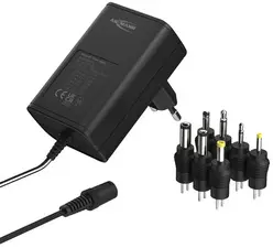 ANSMANN Bloc secteur universel APS 1000, 12 W / 3-12 V, noir
