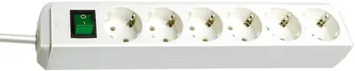 brennenstuhl Steckdosenleiste "Eco-Line", 6-fach, weiß