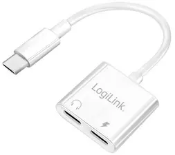 LogiLink Câble adaptateur USB-C - 2x USB-C, 150 mm, blanc