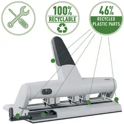 LEITZ Poinçon pour perforateur polyvalent AKTO 5114, argent