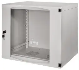 LogiLink Coffret mural 19", une pièce, 12 U, gris clair