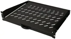 DIGITUS Etagère amovible pour montage fixe 19", 2U, noir