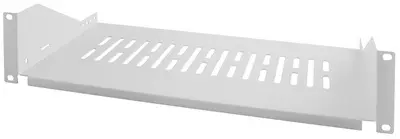 LogiLink Etagère 19", 2 U, montage fixe, (P)250 mm, gris
