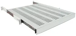 LogiLink Etagère 19", 1 U, téléscopique, (P)400 mm, noir