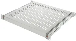 LogiLink Etagère 19", 1 U, téléscopique, (P)600 mm, noir