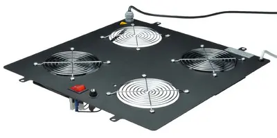 DIGITUS unité de ventilation de toit, 2 ventilateurs, noir