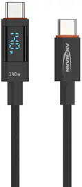 ANSMANN Câble données & charge avec écran, anthracite, 1,2 m