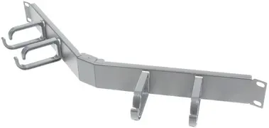 LogiLink Panneau guide-câbles 19", 1 U, courbé, gris clair