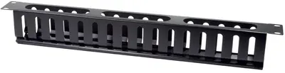 LogiLink Panneau guide câbles 19", un côté, 1 U, gris clair