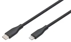DIGITUS Câble silicone, USB-C - Lightning, 1,0 m