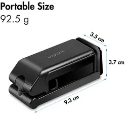 LogiLink Support pour smartphone, à pince, pliable, noir