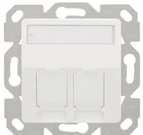 LogiLink Prise pour modules Keystone, 2 ports, blanc pur