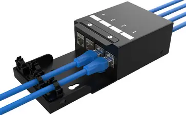 DIGITUS Boîtier de point de consolidation, 4 ports, noir